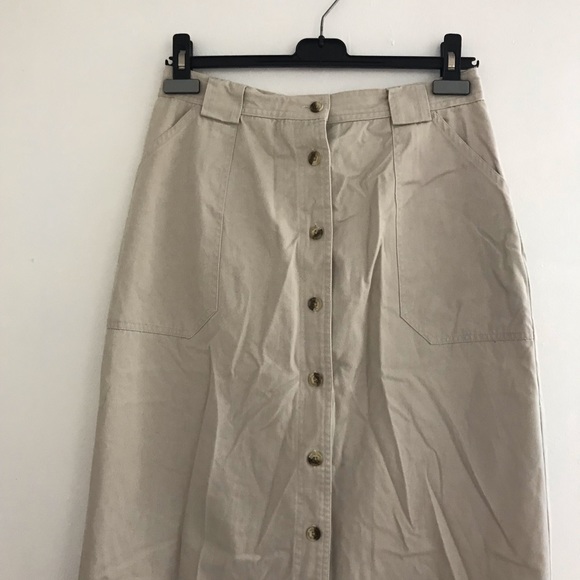 Khaki vintage maxi skirt - Picture 7 of 8